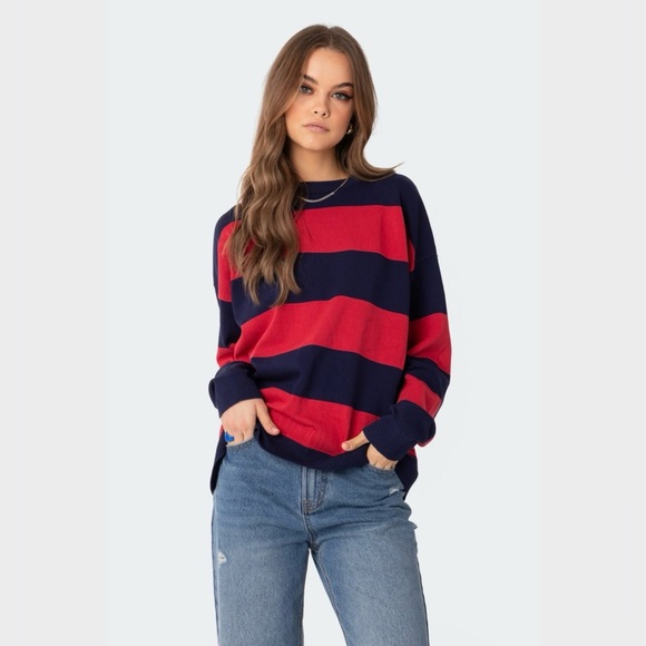 Edikted Logan Light Knit Oversized Sweater - Picture 2 of 11